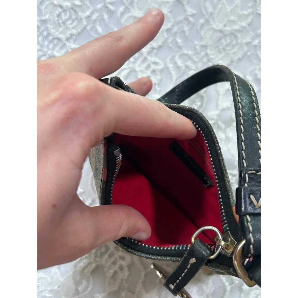 Dooney & Bourke Vintage Rainbow Monogram Mini Bag Y2K 2000s Indie Retro